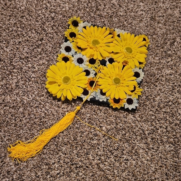 Jostens Elegant Black Graduation Gown with Yellow Accents - Picture 3 of 3